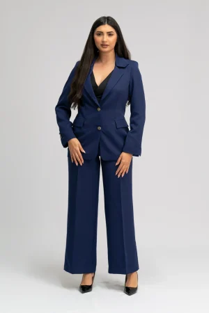 Ensemble tailleur bleu marine 2 pièces